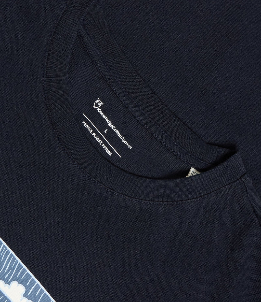 Knowledge Front Print T-shirt Night Sky