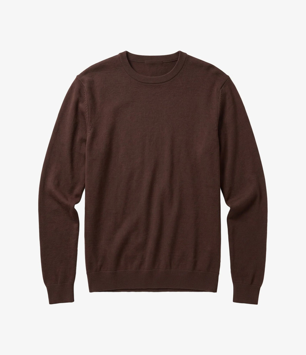 Knowledge Merino Crew Neck Sweater Chocolate Torte