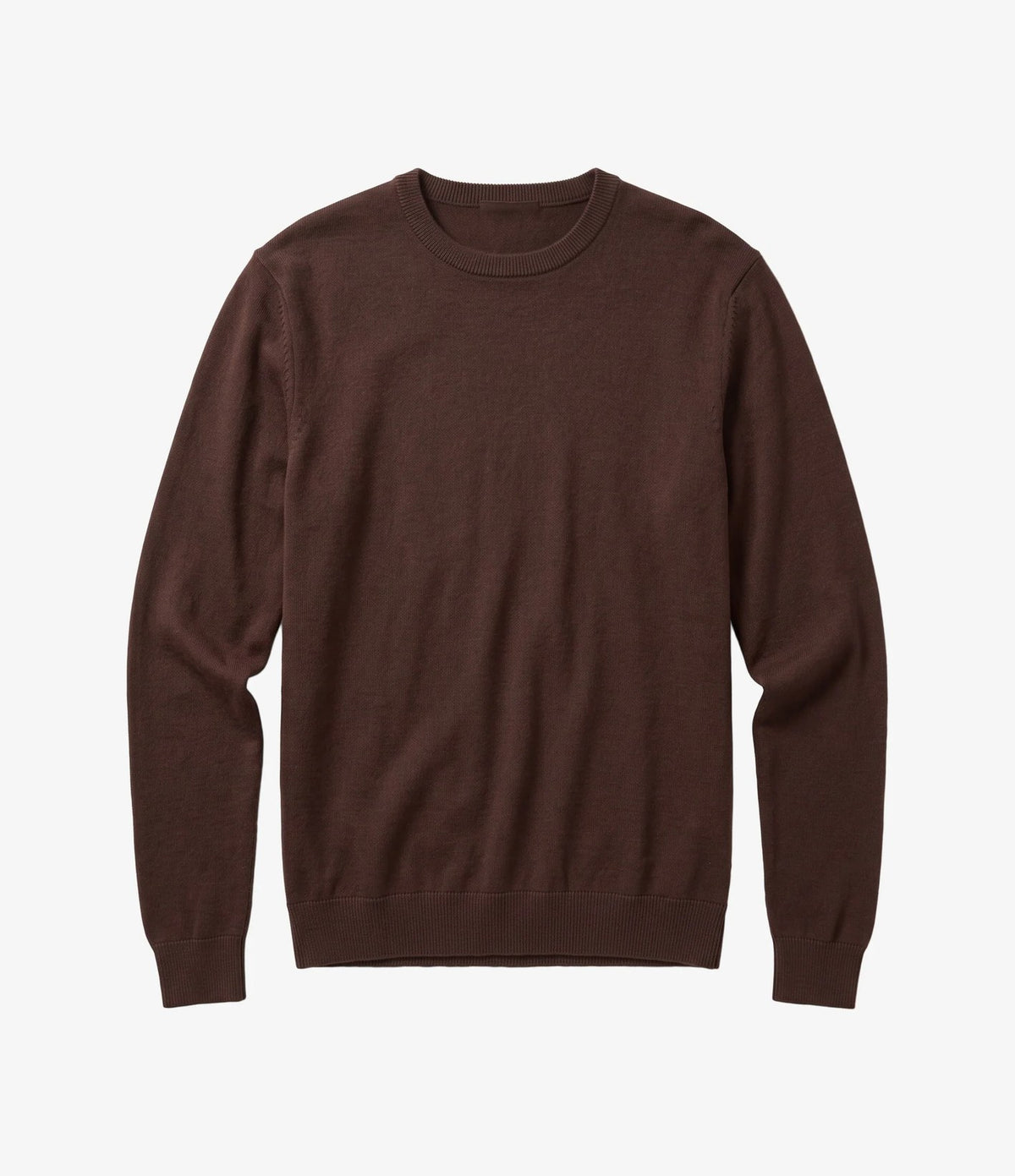 Knowledge Merino Crew Neck Sweater Chocolate Torte