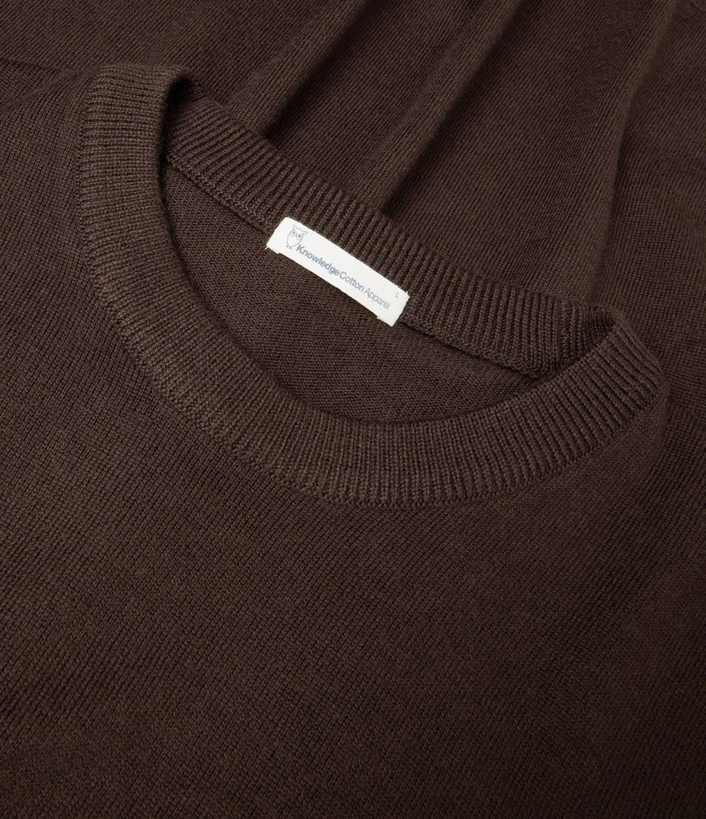 Knowledge Merino Crew Neck Sweater Chocolate Torte