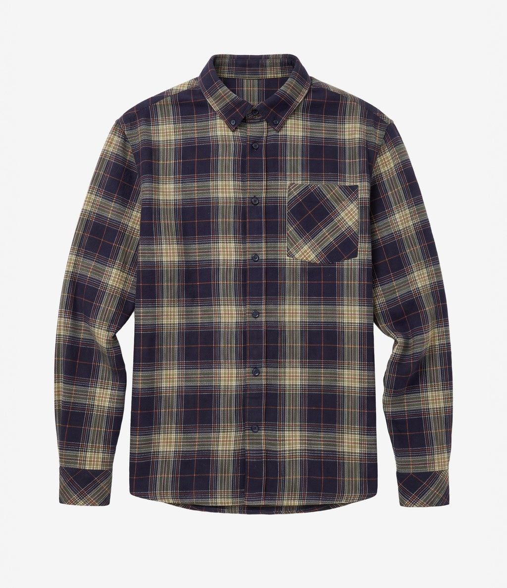 Knowledge Dune Flannel Shirt Blue Check