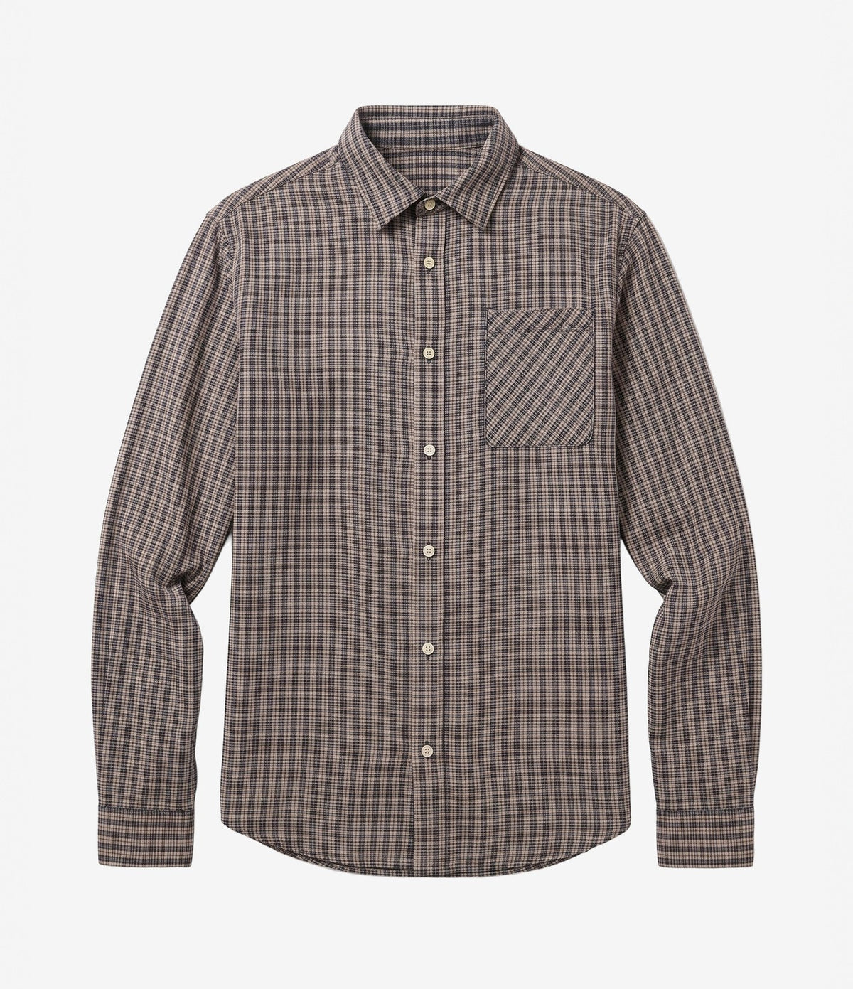 Knowledge Dune Check Shirt Taupe