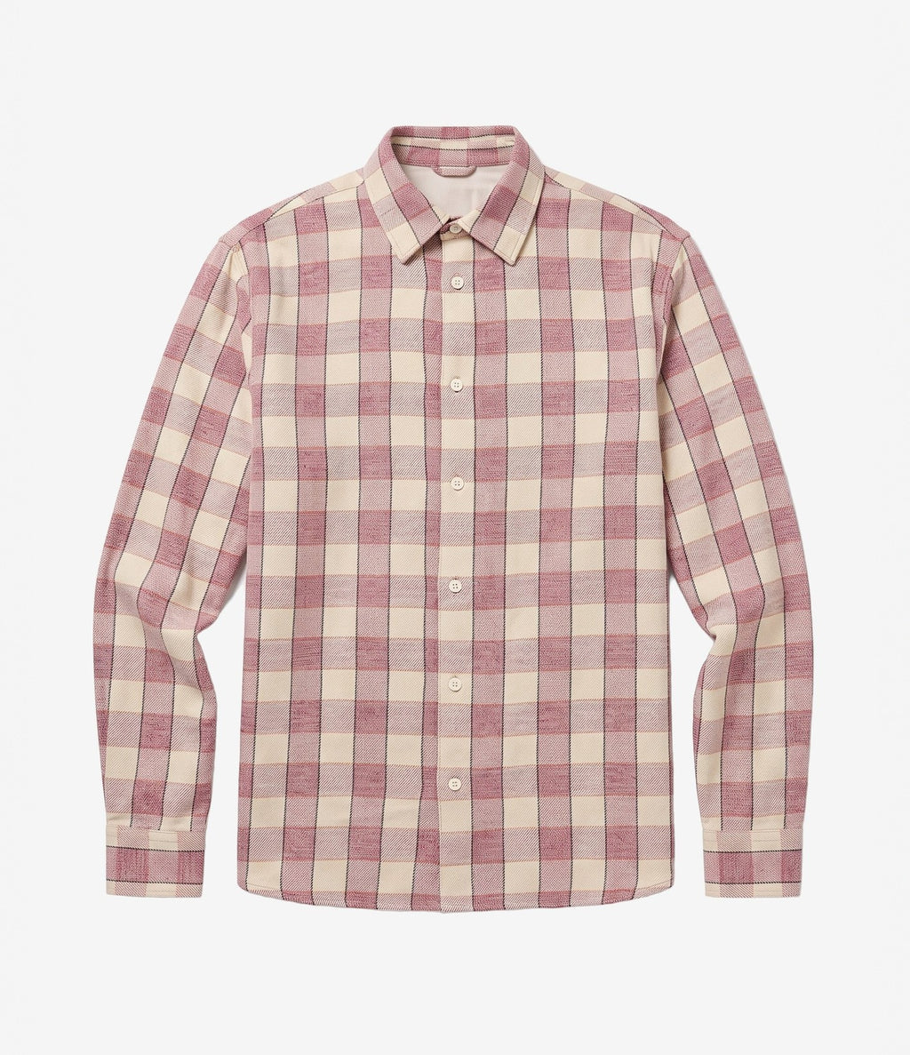 Knowledge Loose Check Shirt Rose