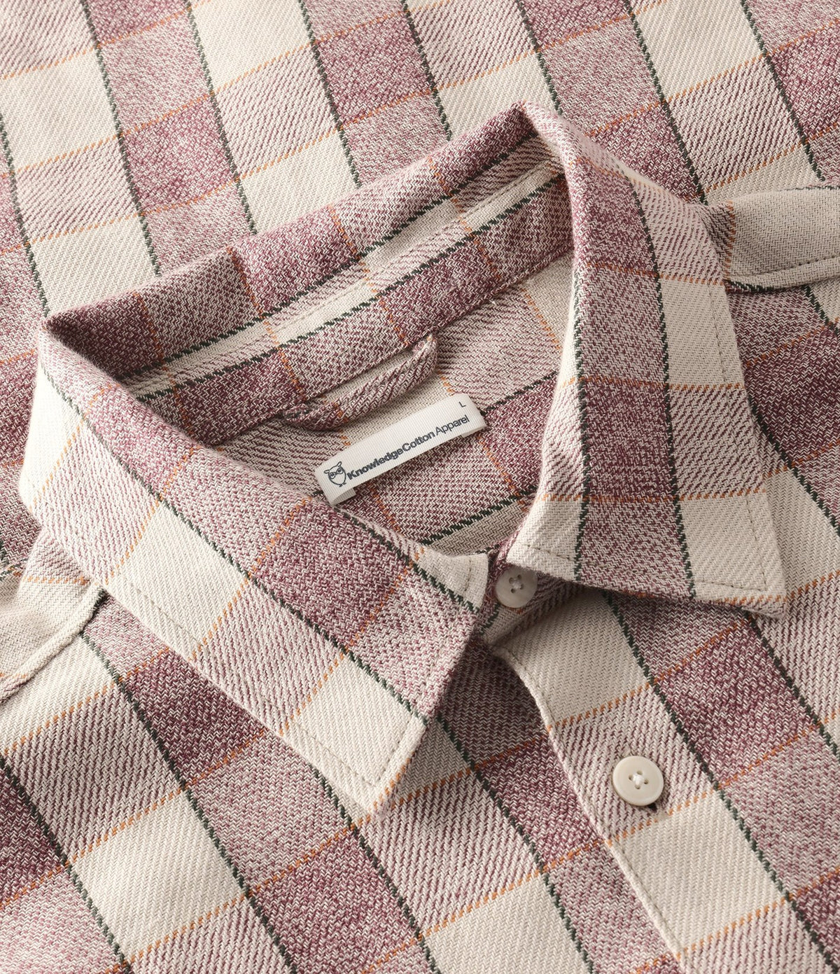 Knowledge Loose Check Shirt Rose