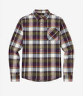 Knowledge Light Flannel Shirt Burgundy Olive