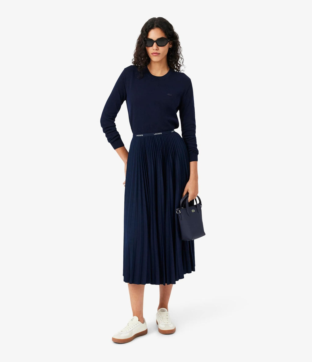 Lacoste Falda Plisada Marine