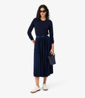 Lacoste Falda Plisada Marine