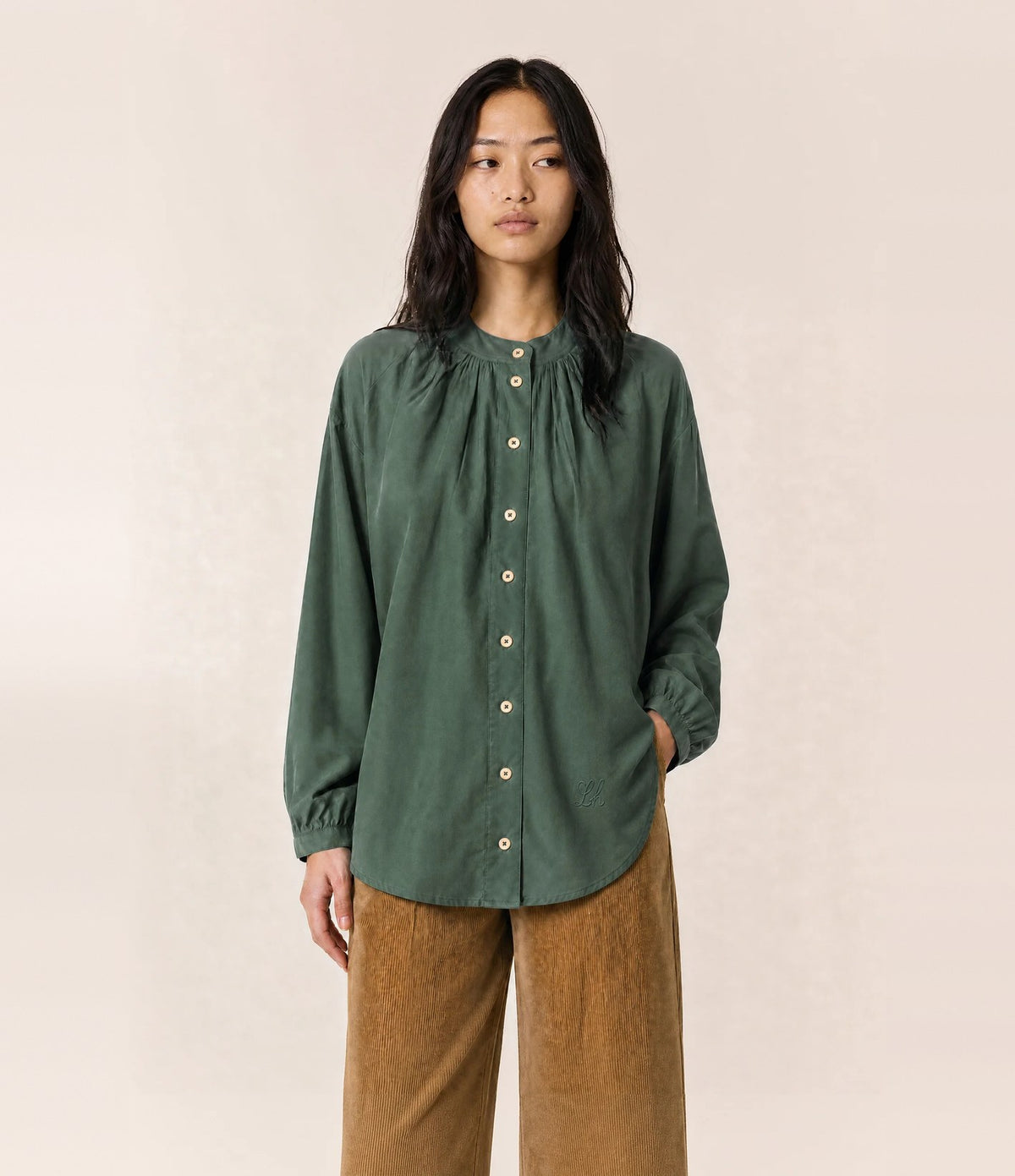 Leon & Harper Cirus Plain Green