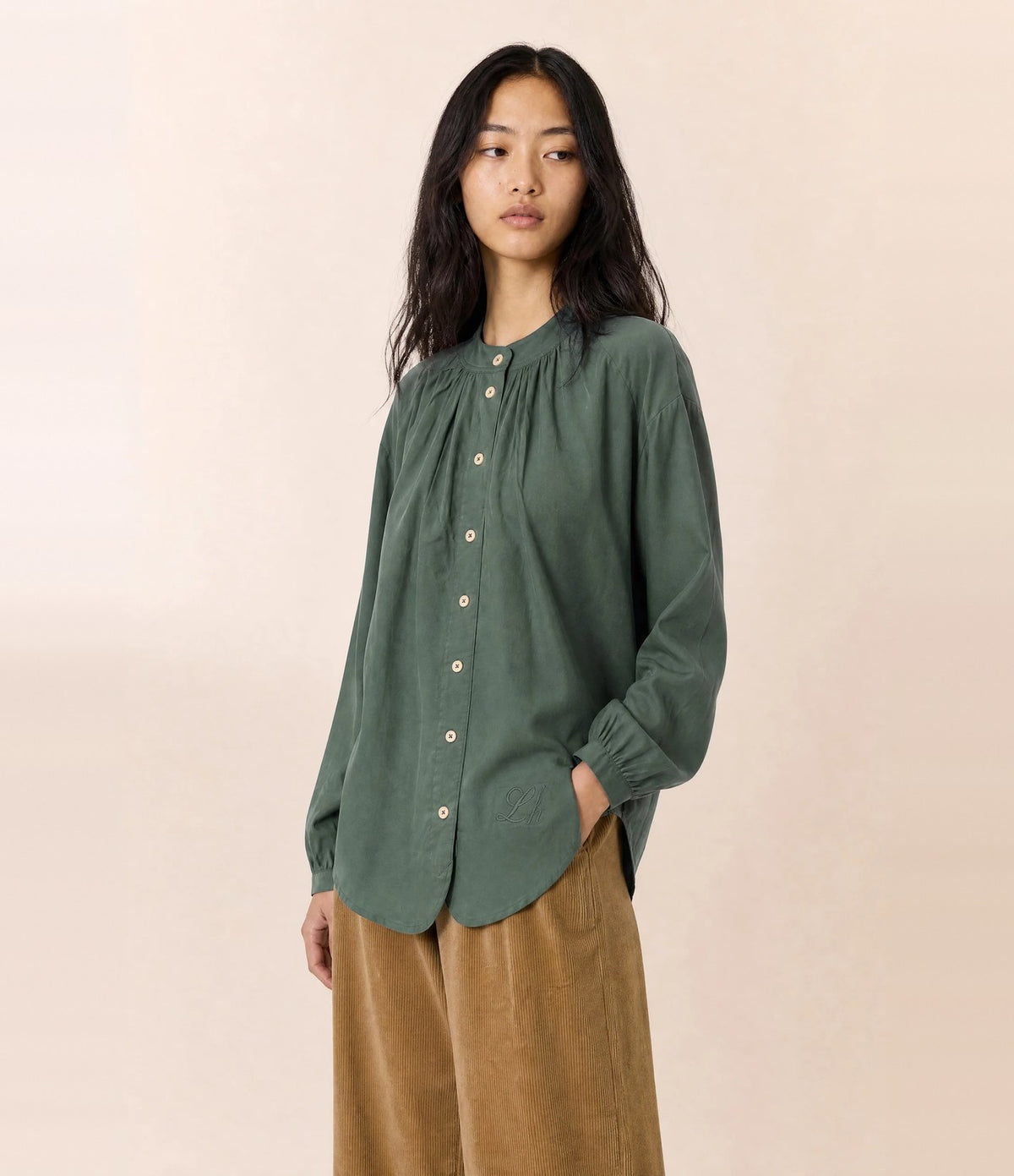 Leon & Harper Cirus Plain Green