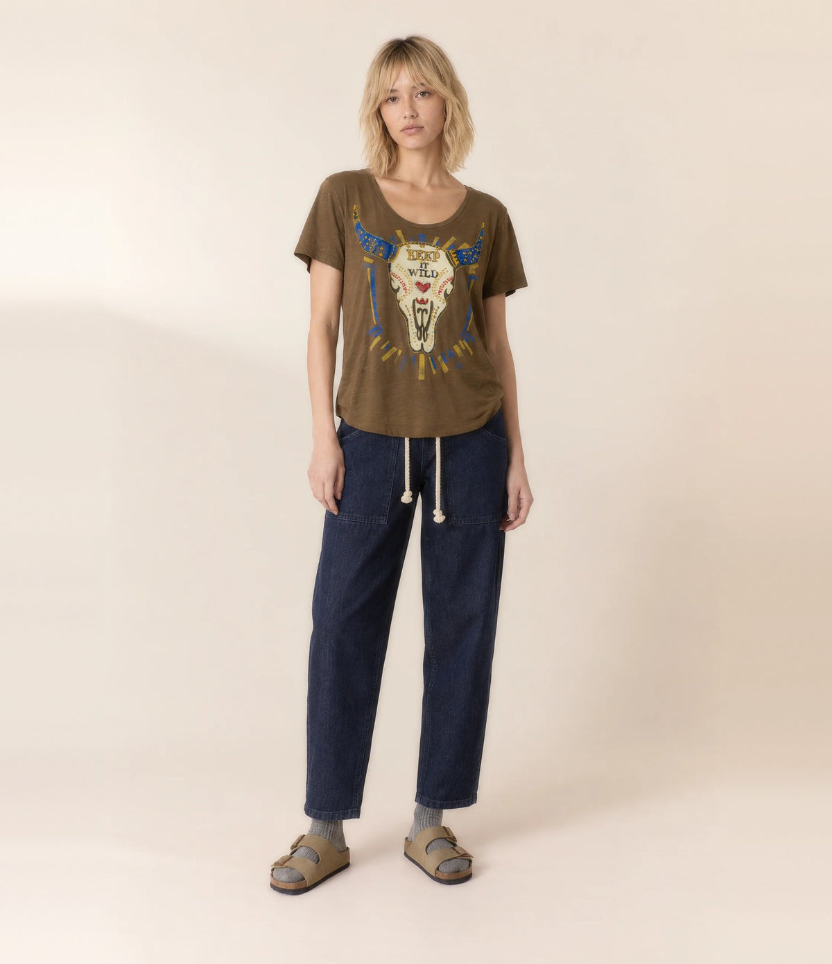Leon & Harper Tizia Cow Brown