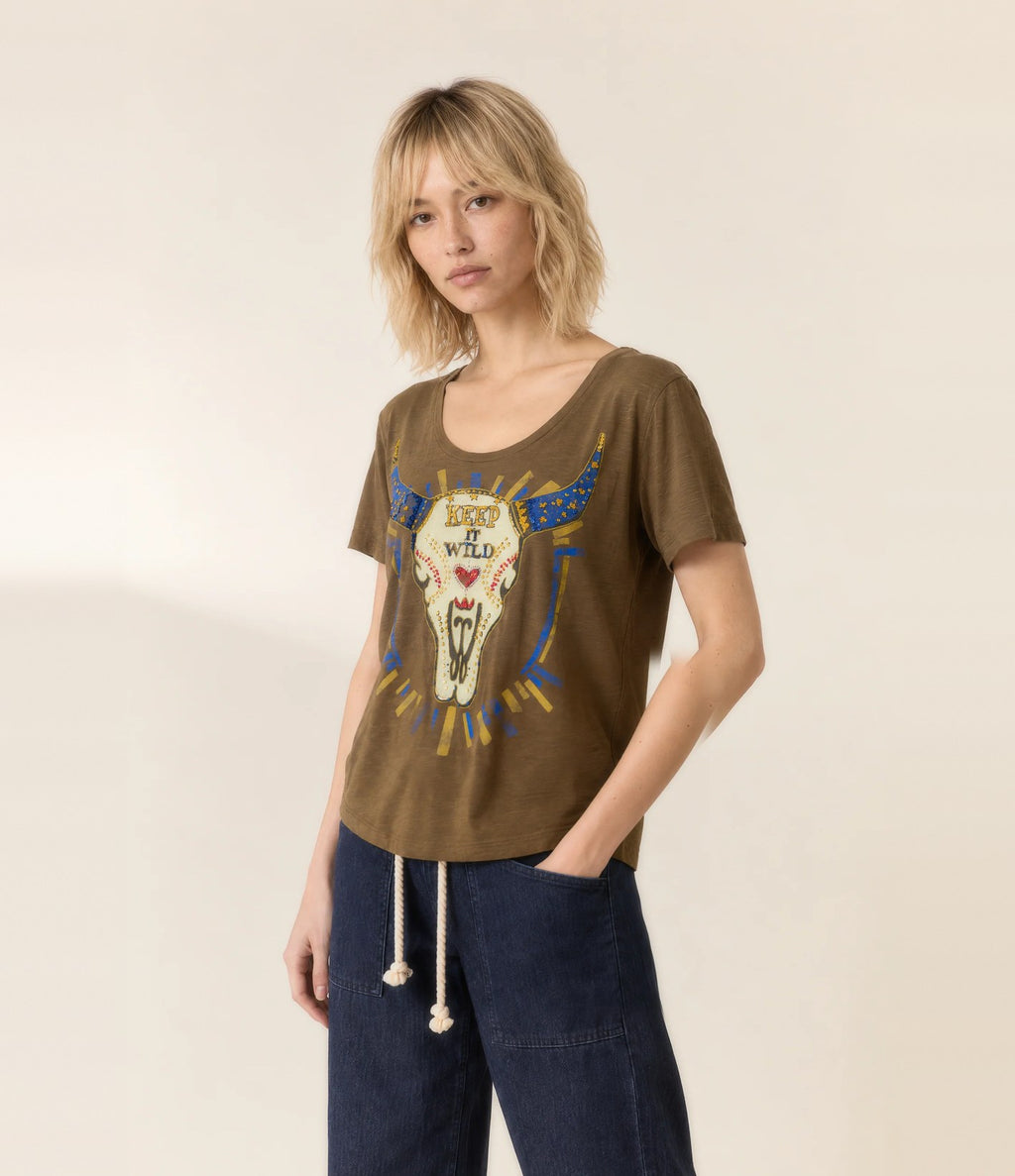 Leon & Harper Tizia Cow Brown