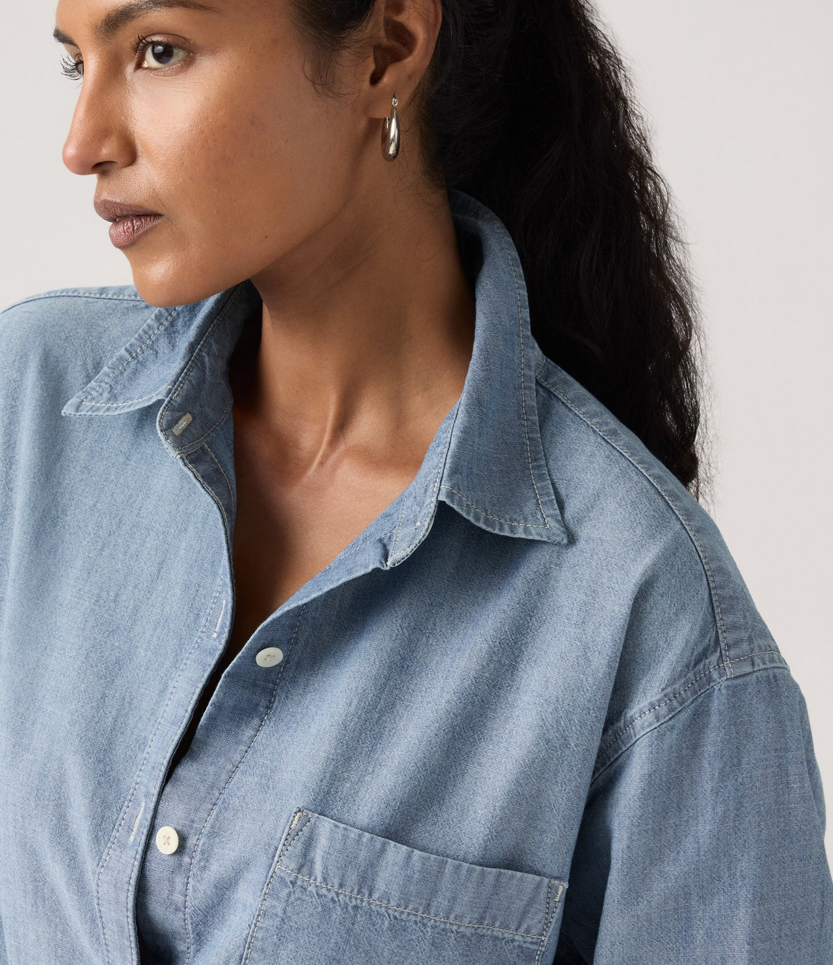 Levi's Harlie Boyfriend Shirt Azul Claro - vista 4