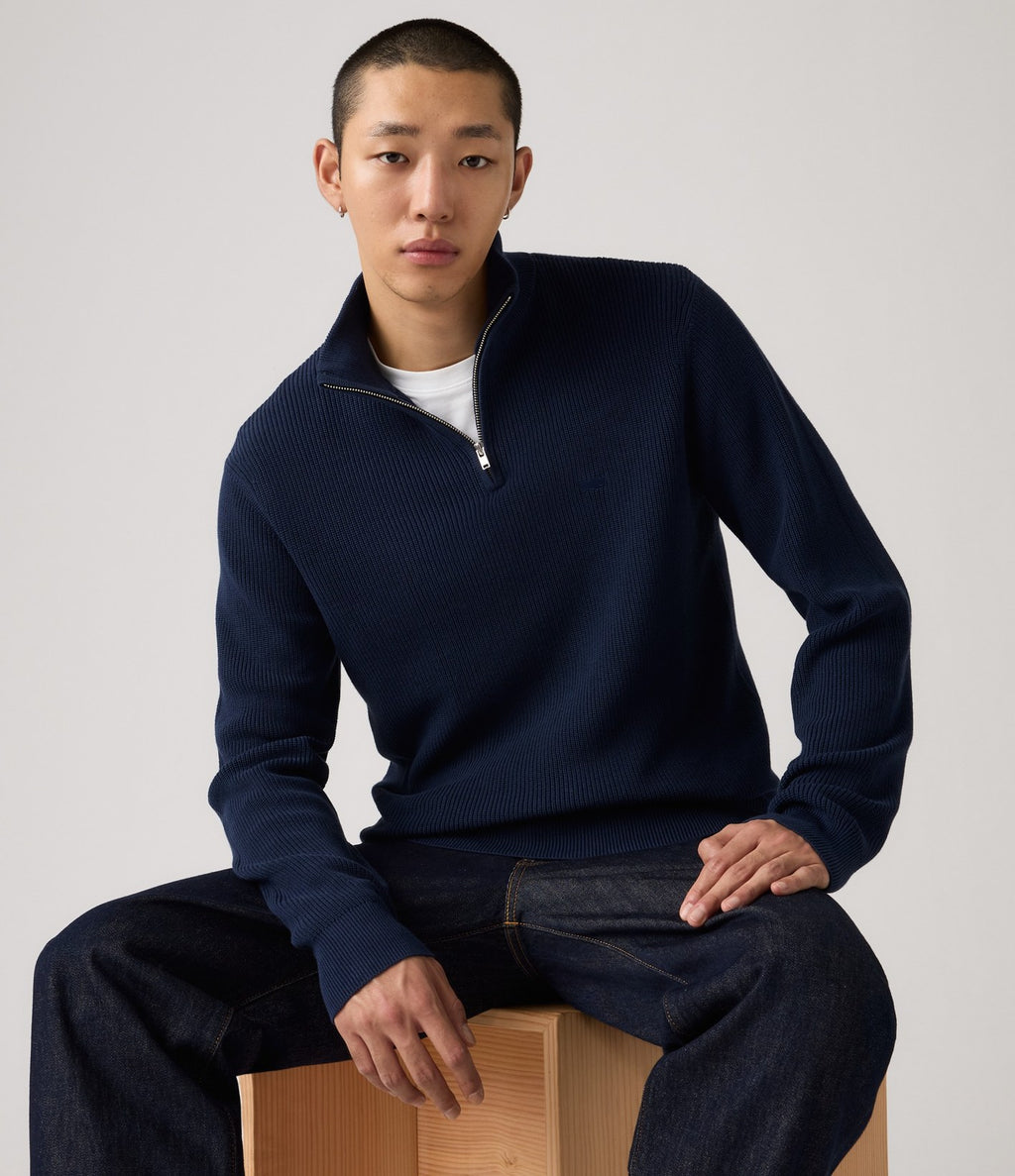 Levi's Lightweight HM Quarter Zip Blue