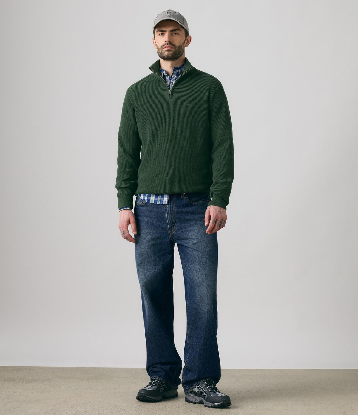 Levi's Lightweight HM Quarter Zip Green