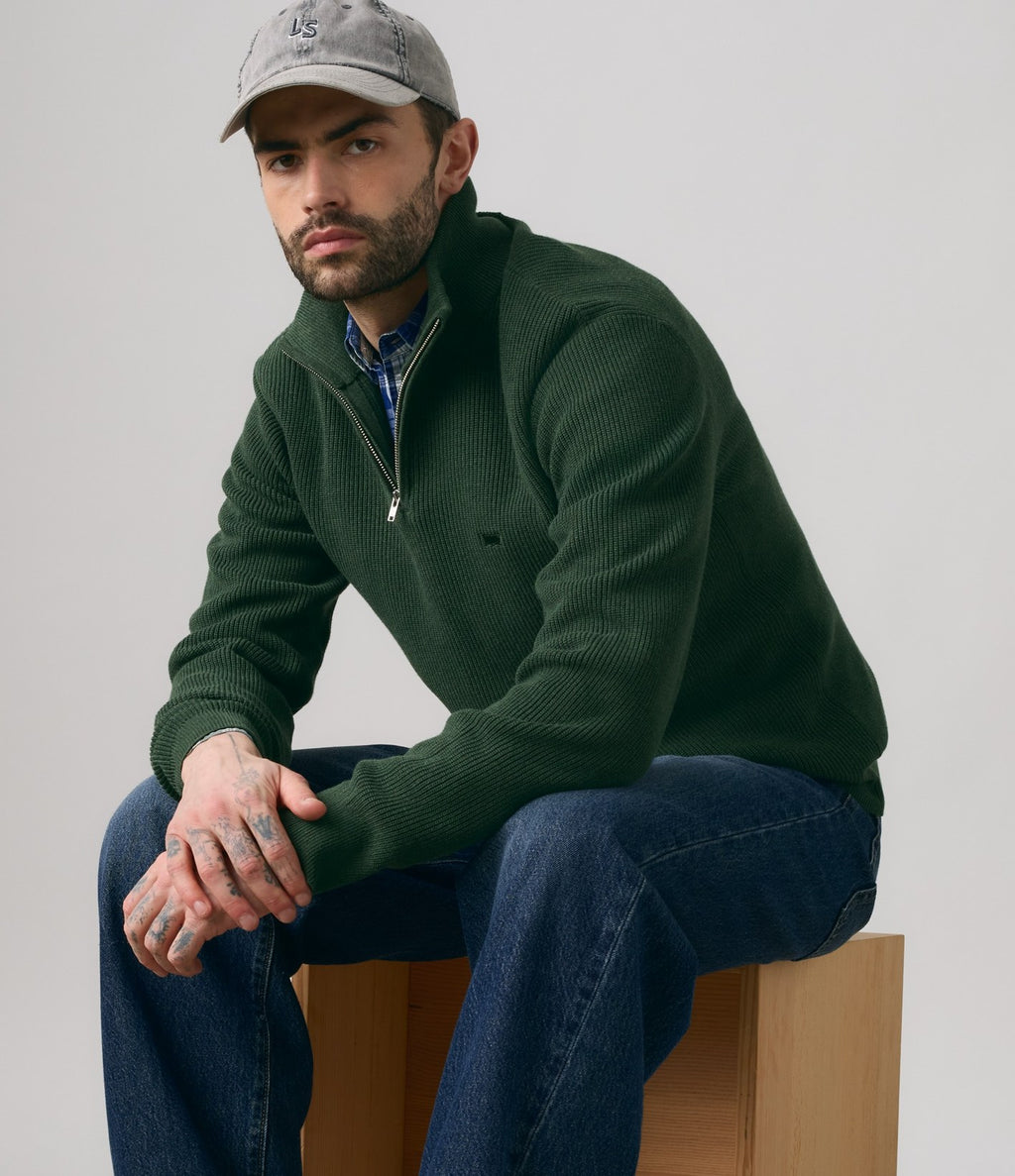Levi's Lightweight HM Quarter Zip Green