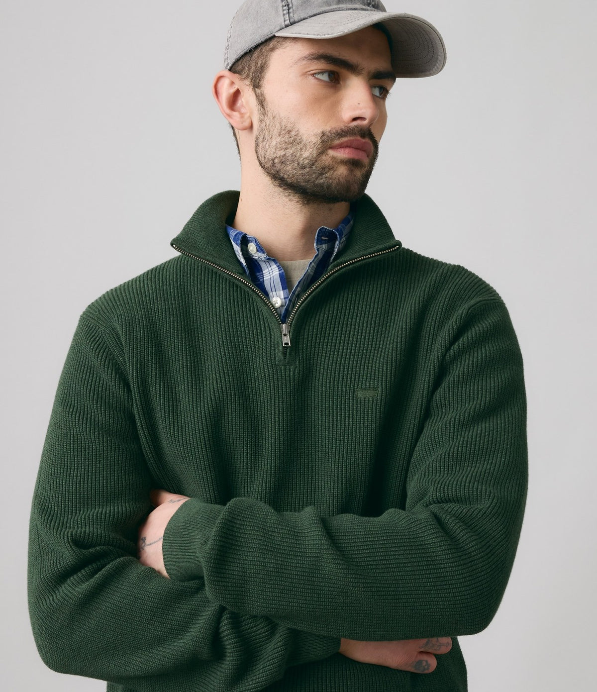 Levi's Lightweight HM Quarter Zip Green