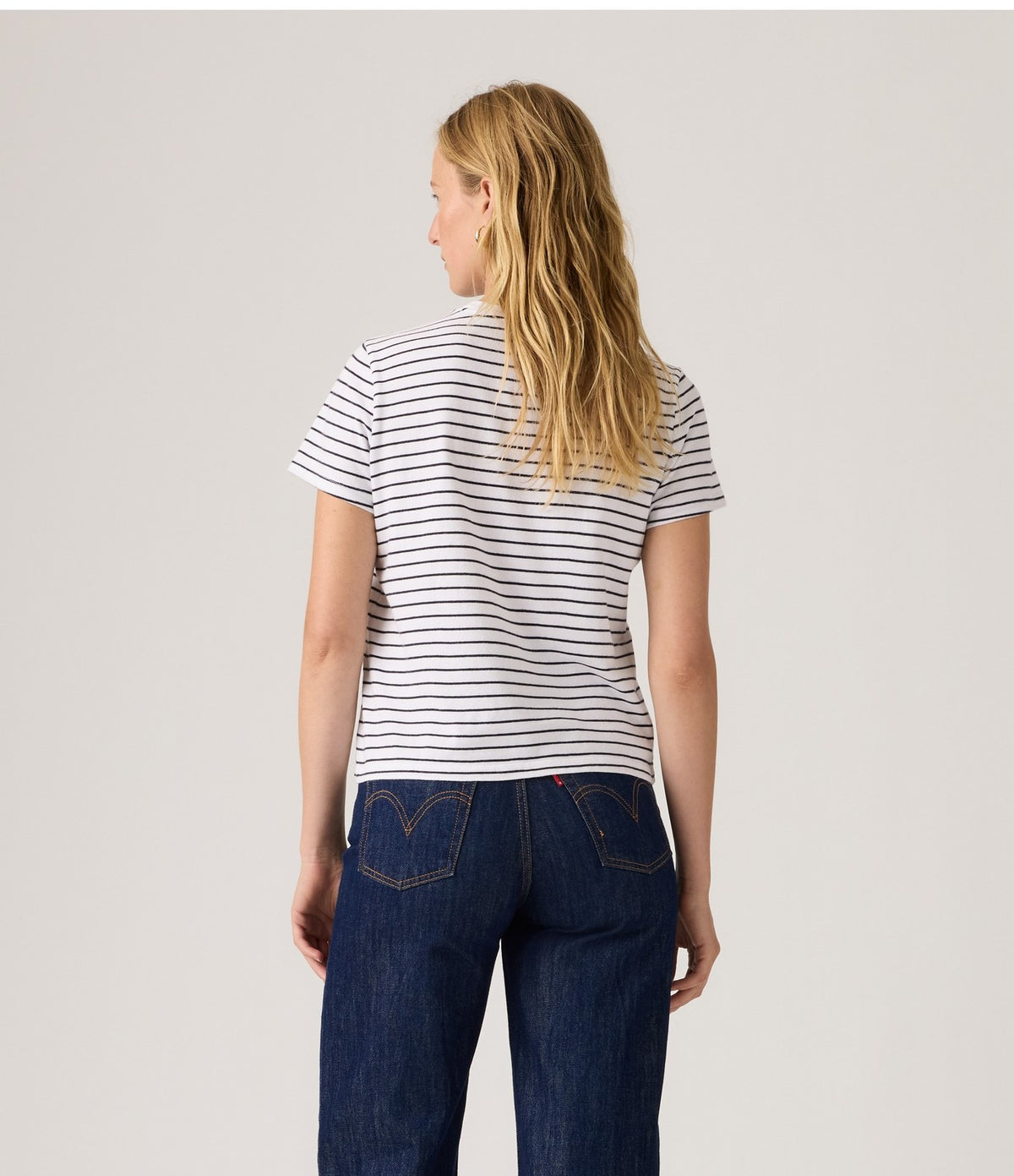Levi's Perfect Tee Rayas Blanco y Negro - vista 3