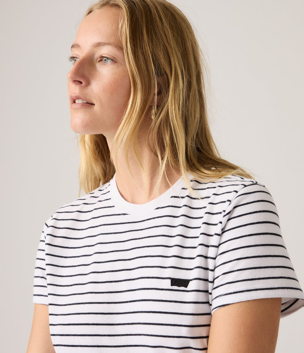 Levi's Perfect Tee Rayas Blanco y Negro - vista 4