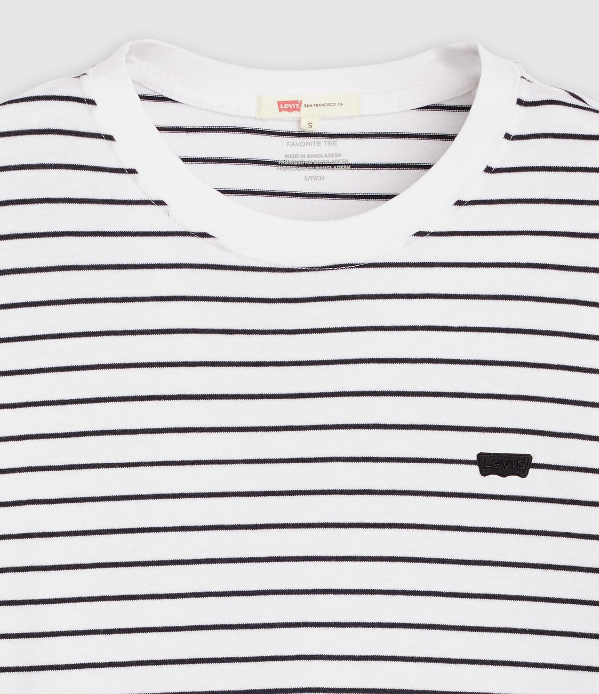 Levi's Perfect Tee Rayas Blanco y Negro - vista 6