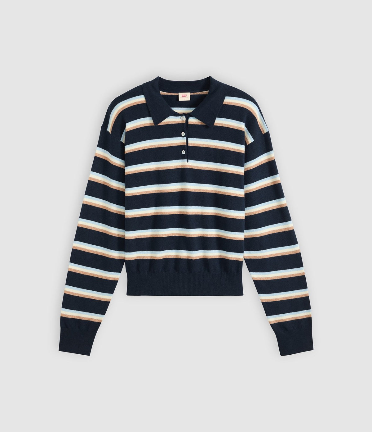 Levi's Super Soft LS Polo Rayas Azul Marino - vista 6