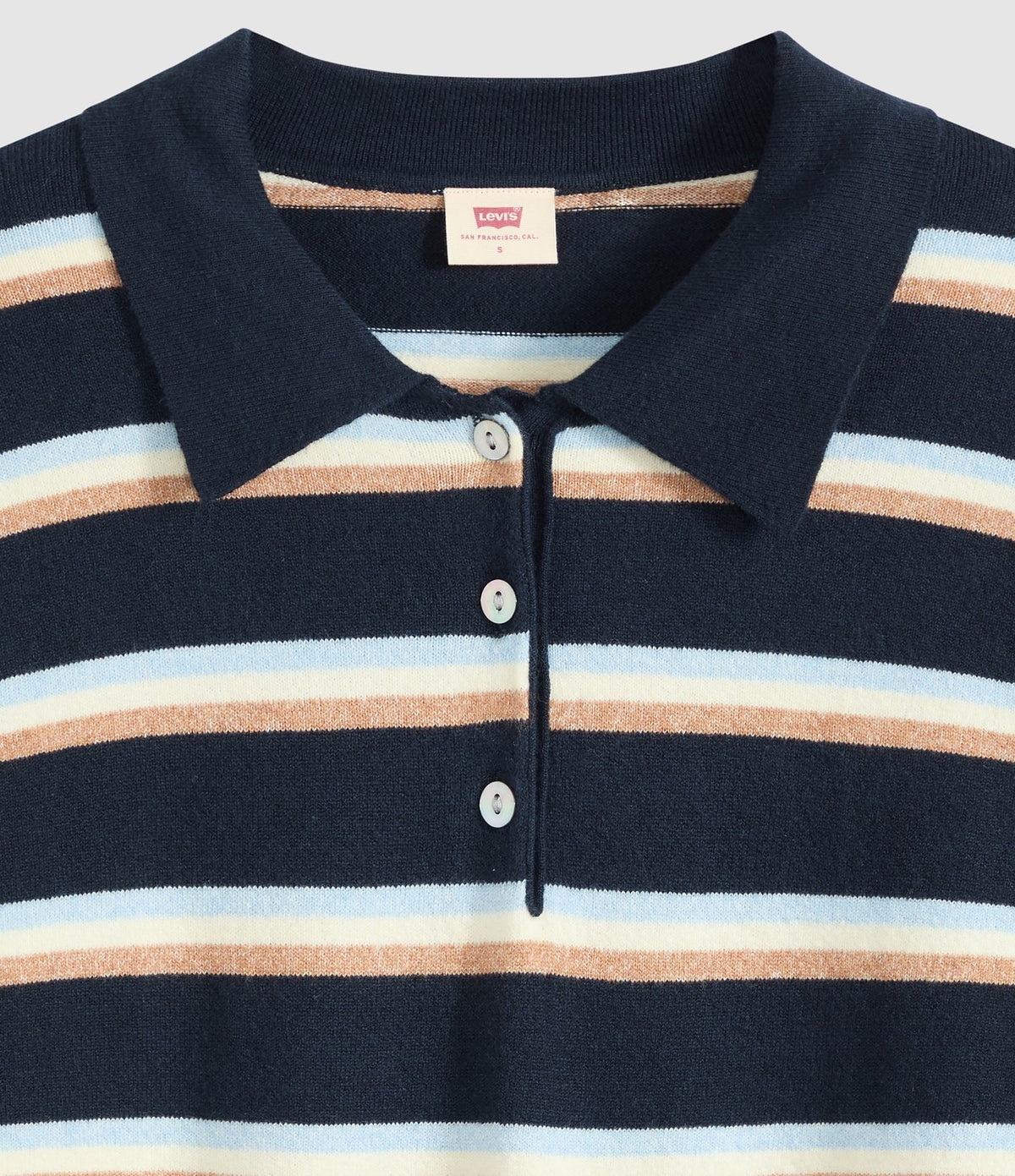Levi's Super Soft LS Polo Rayas Azul Marino - vista 7