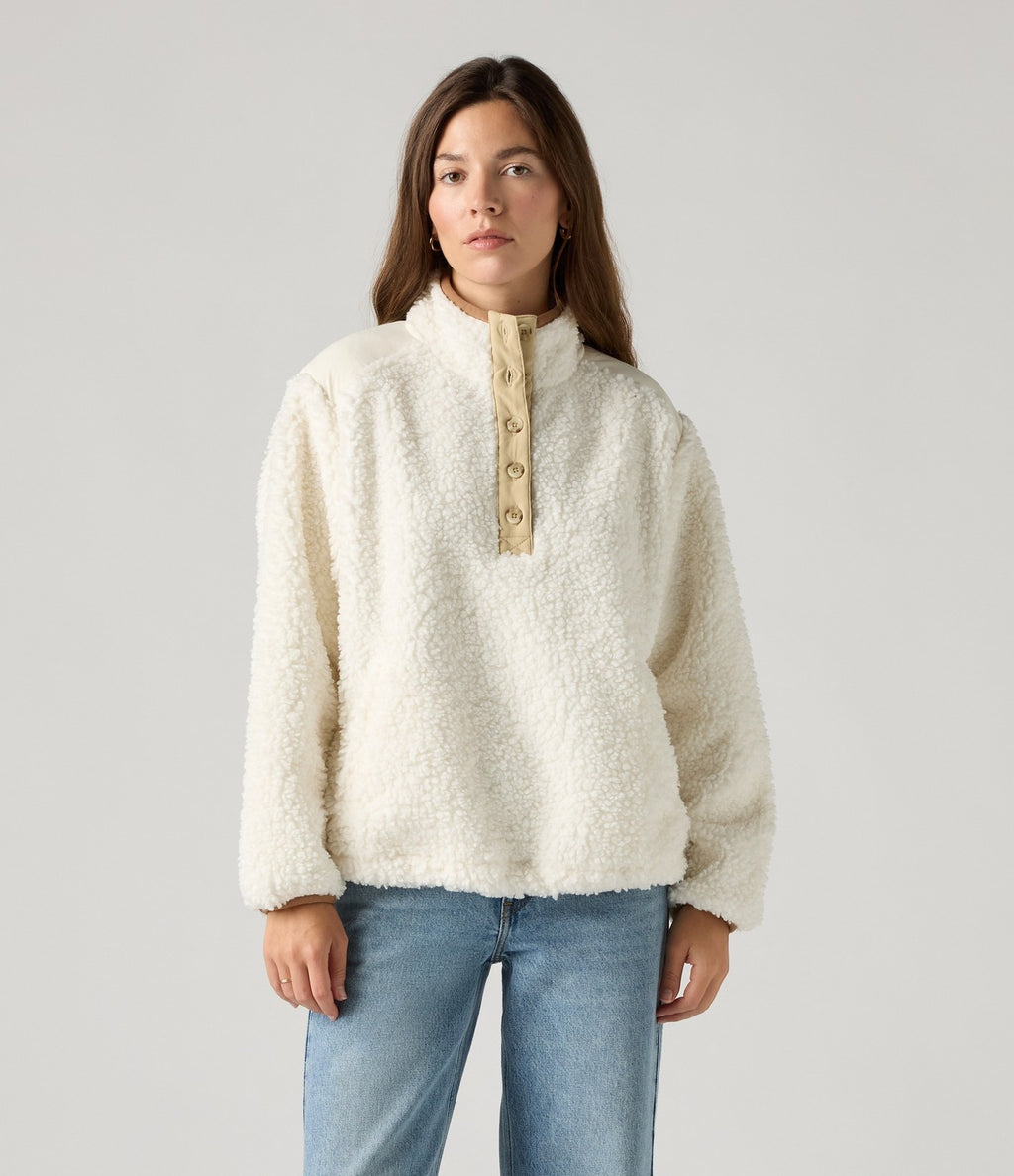 Levi's Iris Pullover Sherpa Fleece Crudo - vista 1