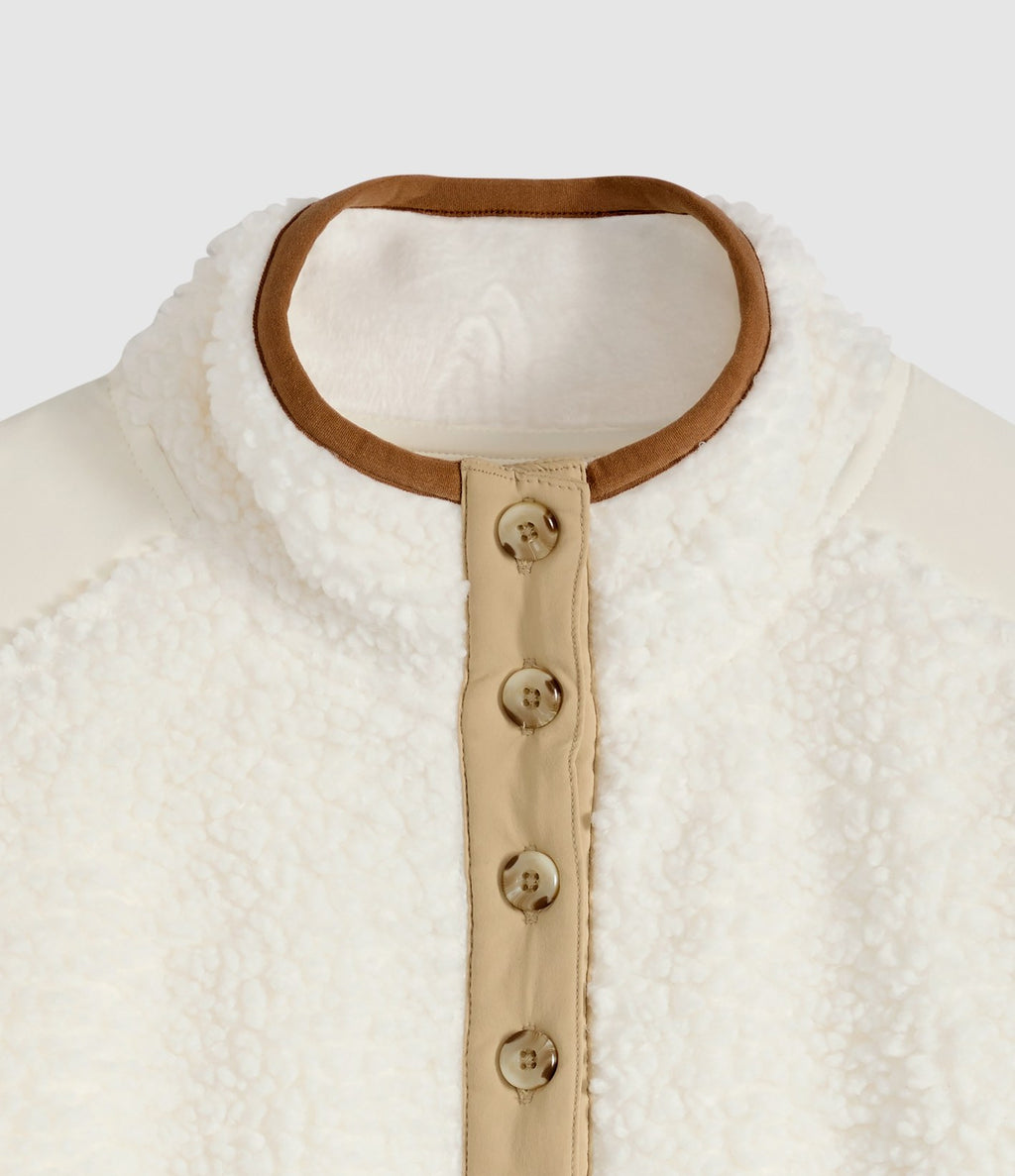 Levi's Iris Pullover Sherpa Fleece Crudo - vista 6