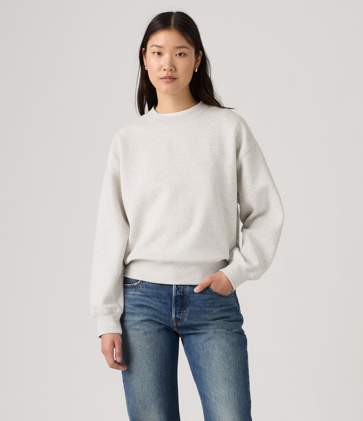 Levi's Everyday Crew Sweatshirt Gris Jaspeado - vista 1