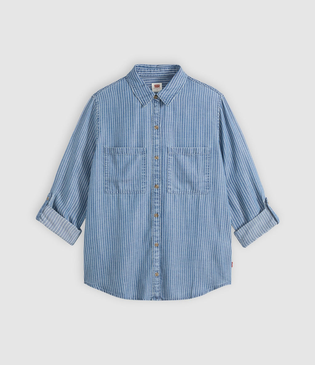 Levi's Aspen Utility LS Shirt Rayas Azul - vista 5
