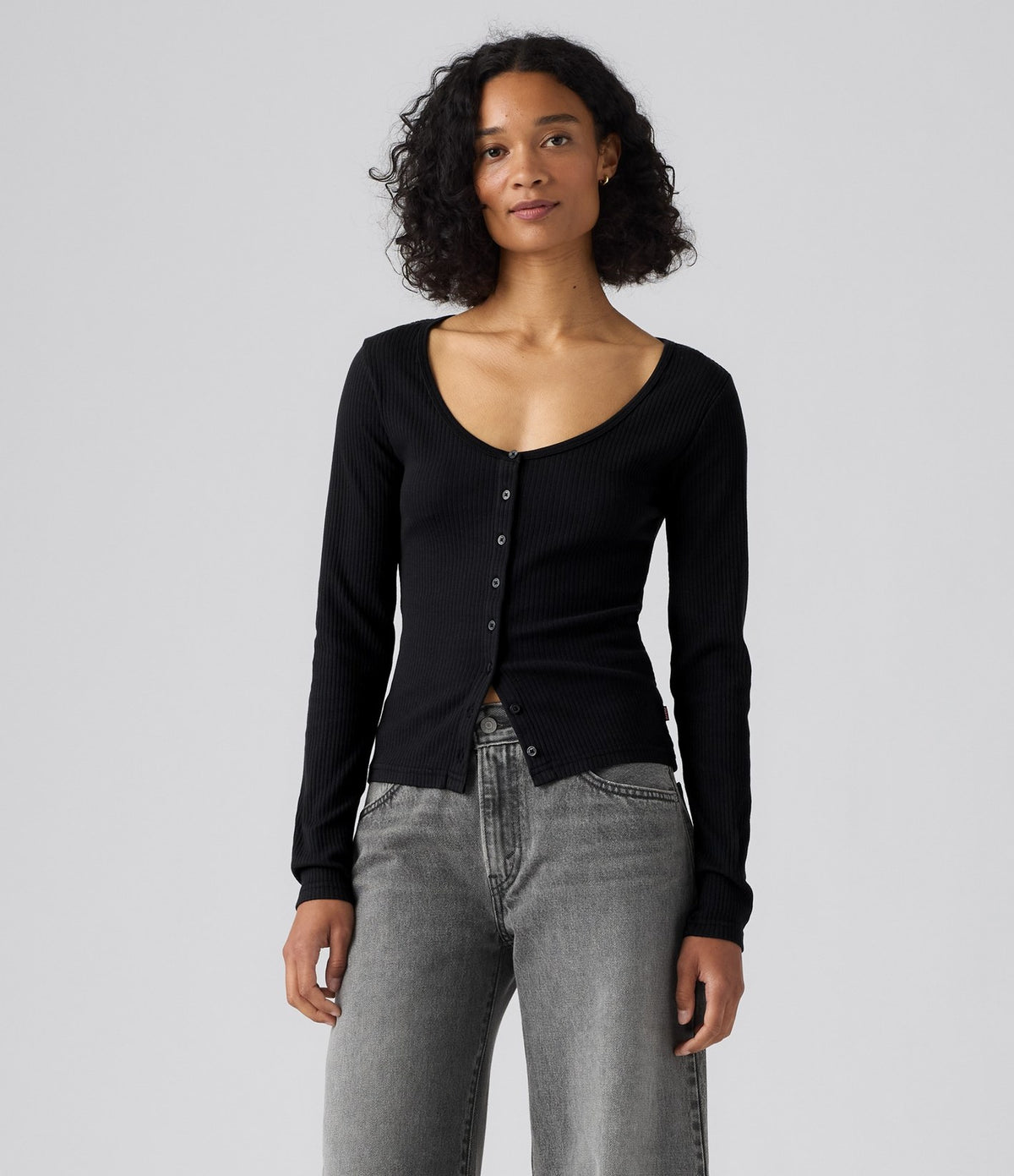 Levi's Austen Button Through LS Negro - vista 1