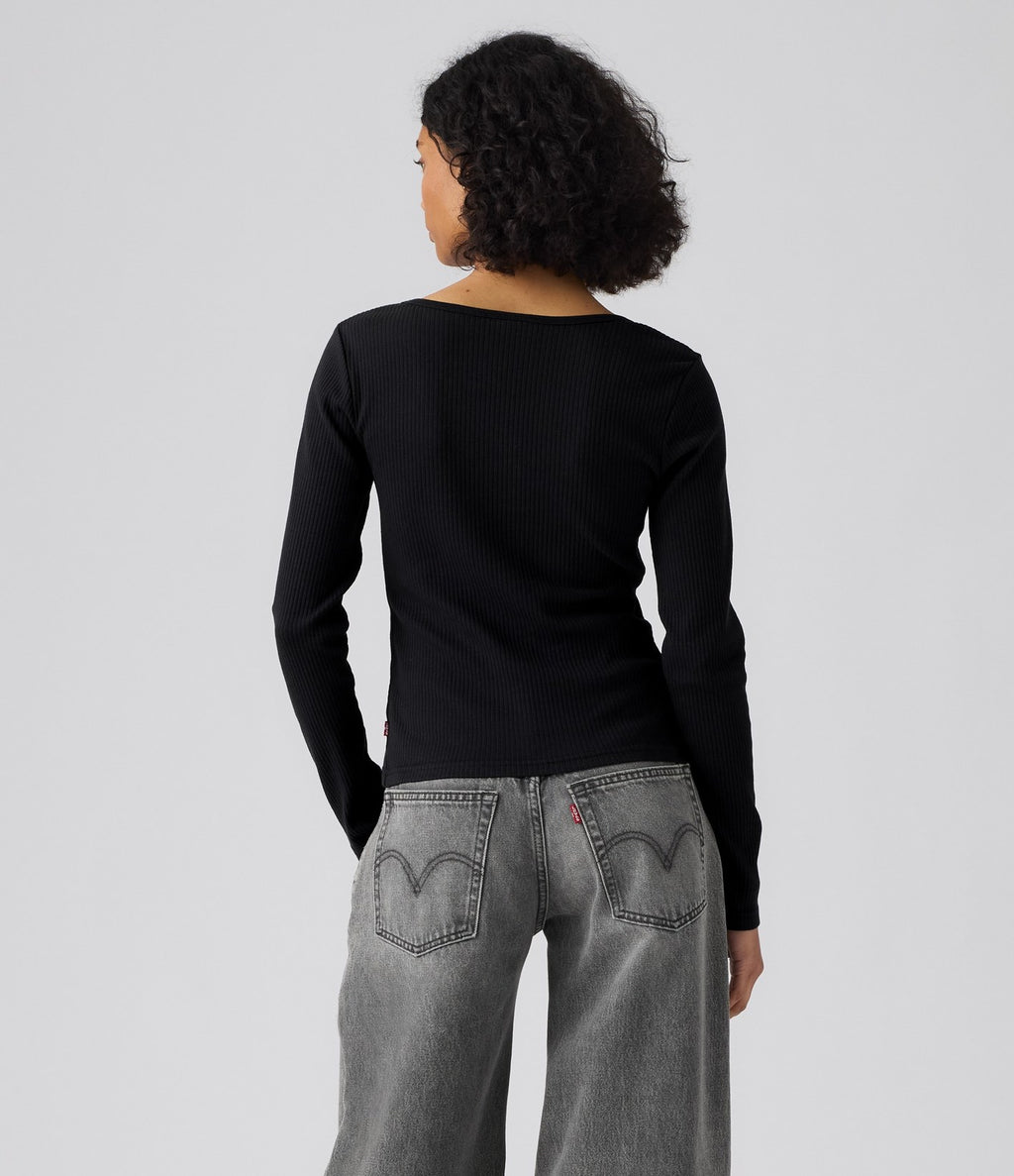 Levi's Austen Button Through LS Negro - vista 3