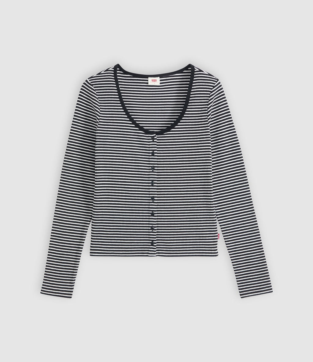 Levi's Austen Button Through LS Rayas Negro y Blanco - vista 5