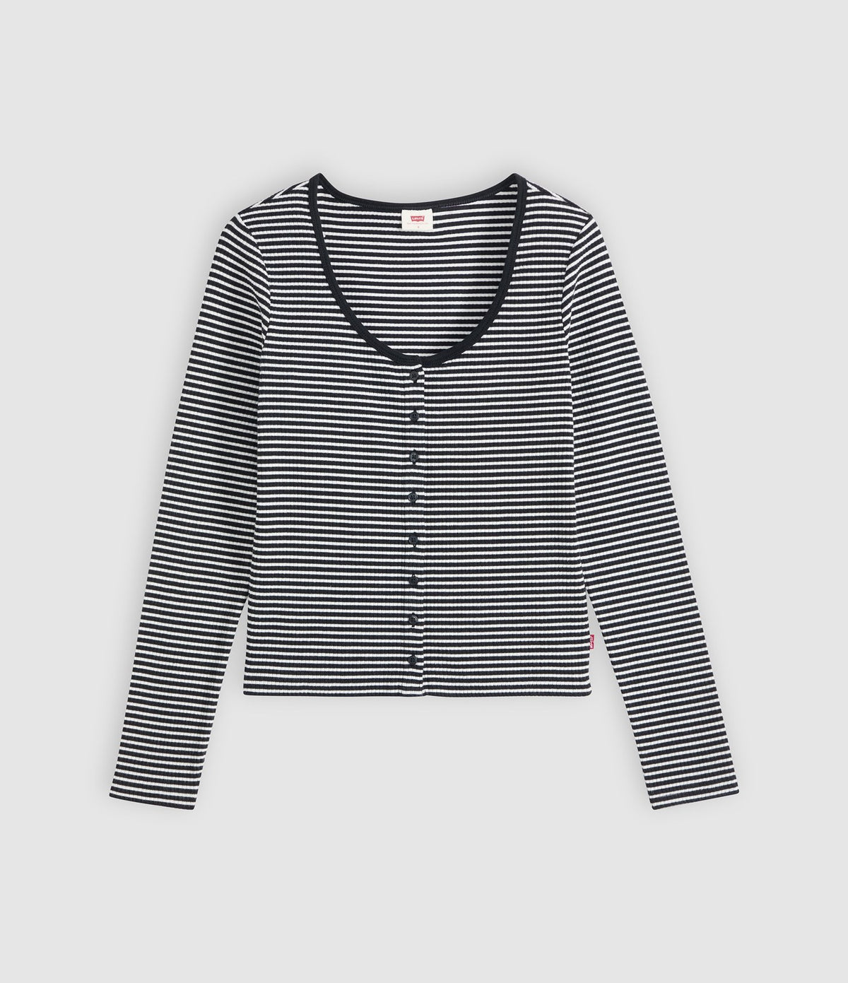Levi's Austen Button Through LS Rayas Negro y Blanco - vista 5
