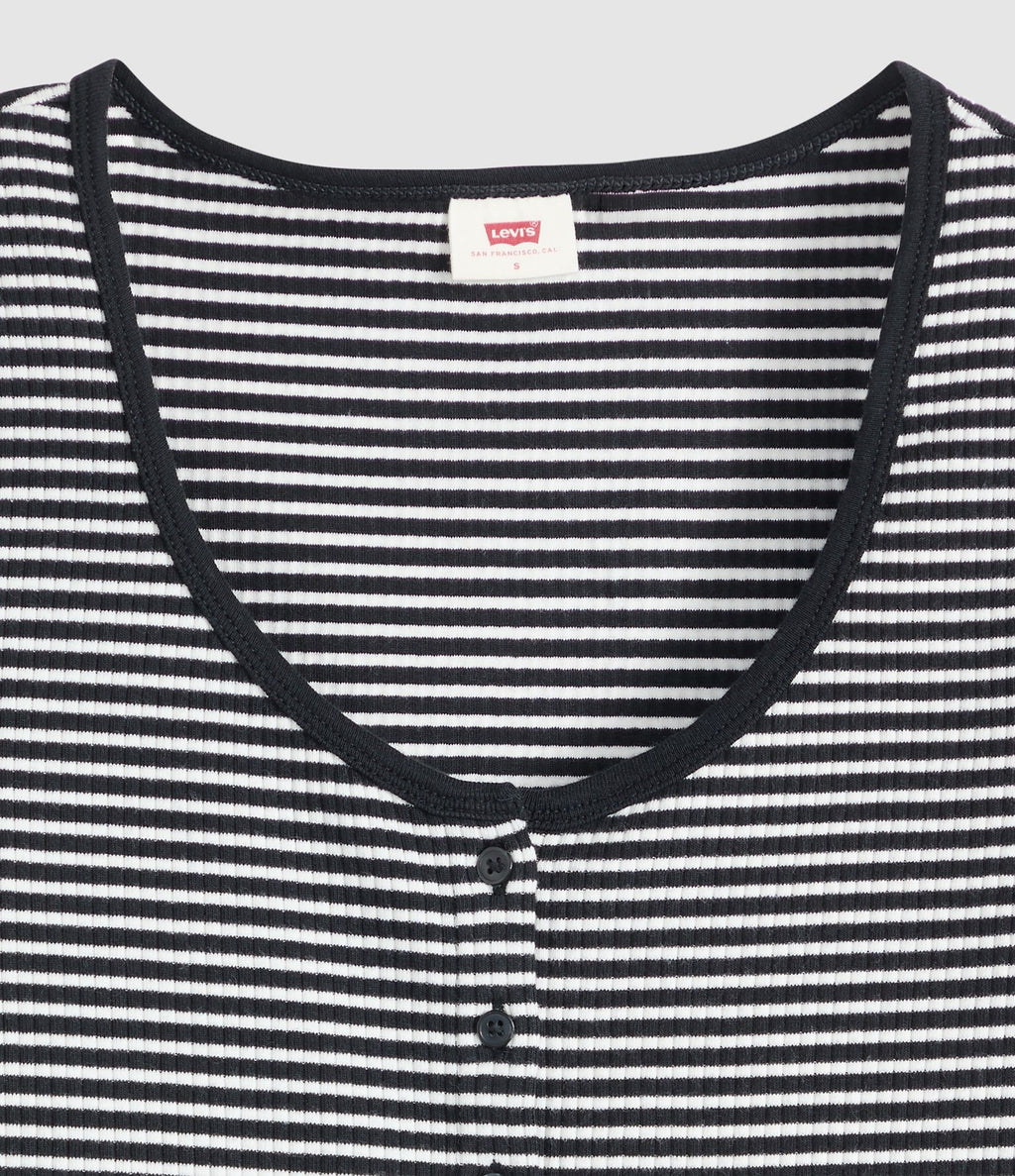 Levi's Austen Button Through LS Rayas Negro y Blanco - vista 6