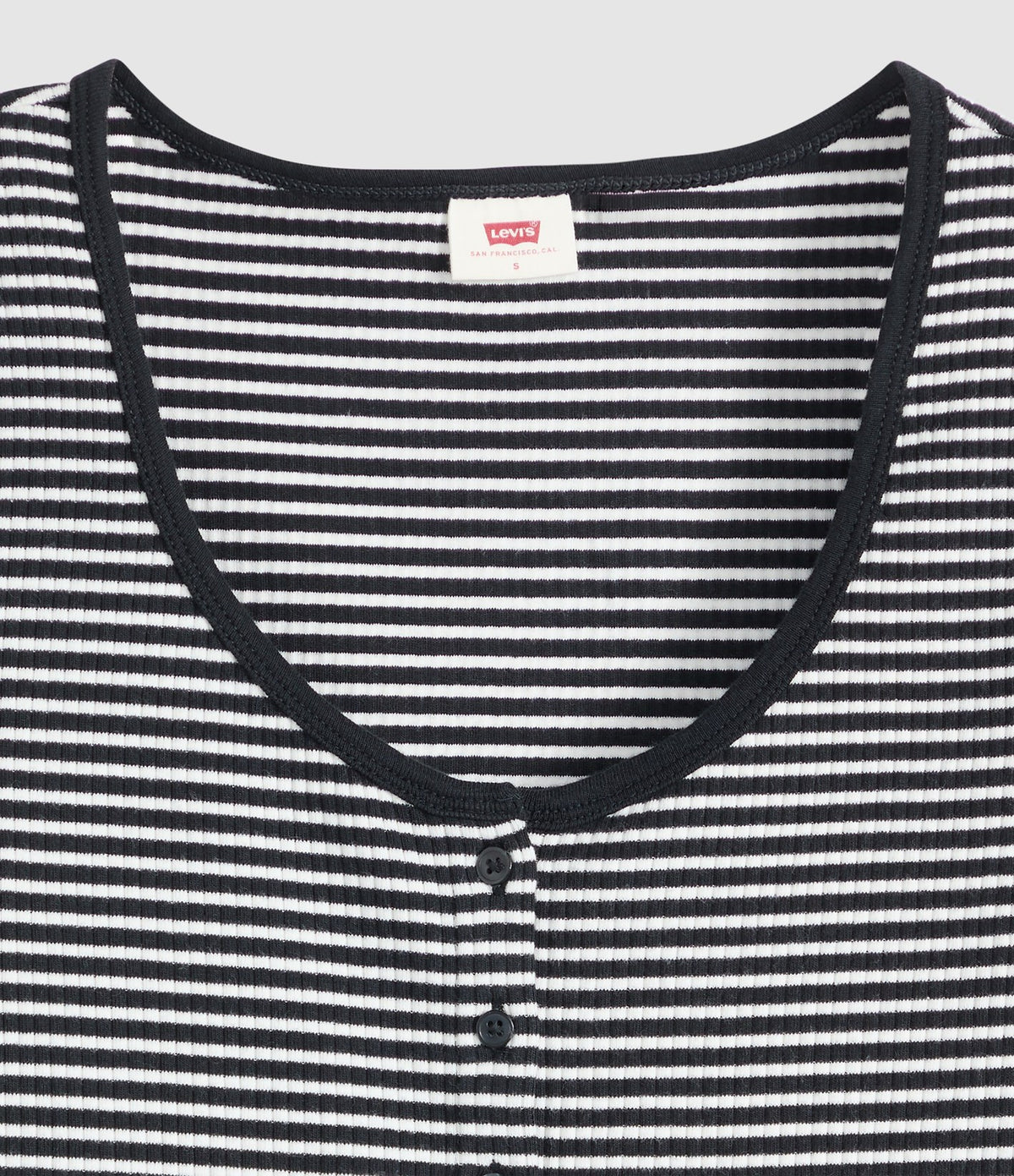 Levi's Austen Button Through LS Rayas Negro y Blanco - vista 6