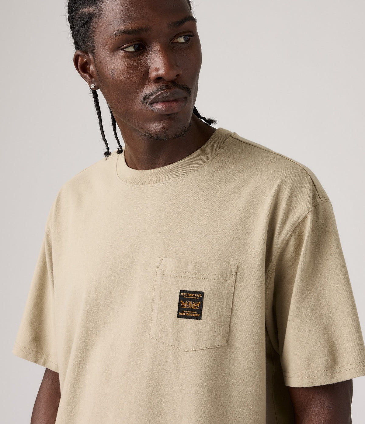 Levi's SS Workwear Pocket Tee Beige