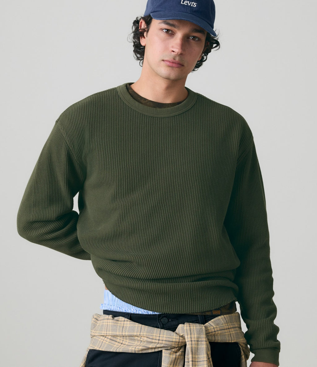 Levi's RT LS Relaxed Thermal Tee Vert Olive