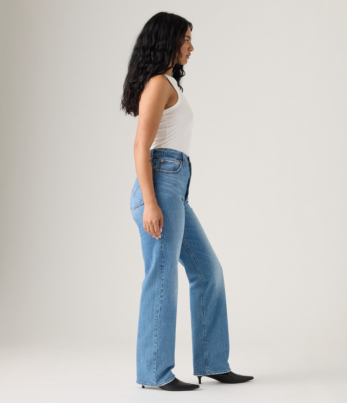 Levi's Ribcage Full Length Azul Medio - vista 4