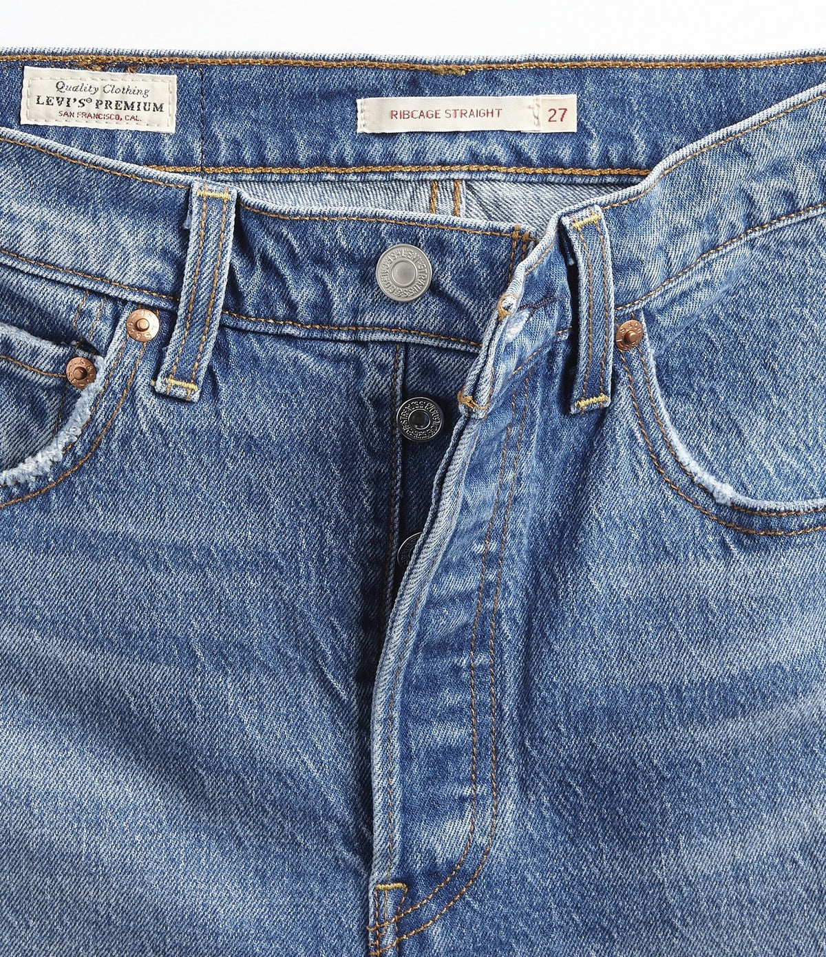 Levi's Ribcage Full Length Azul Medio - vista 8