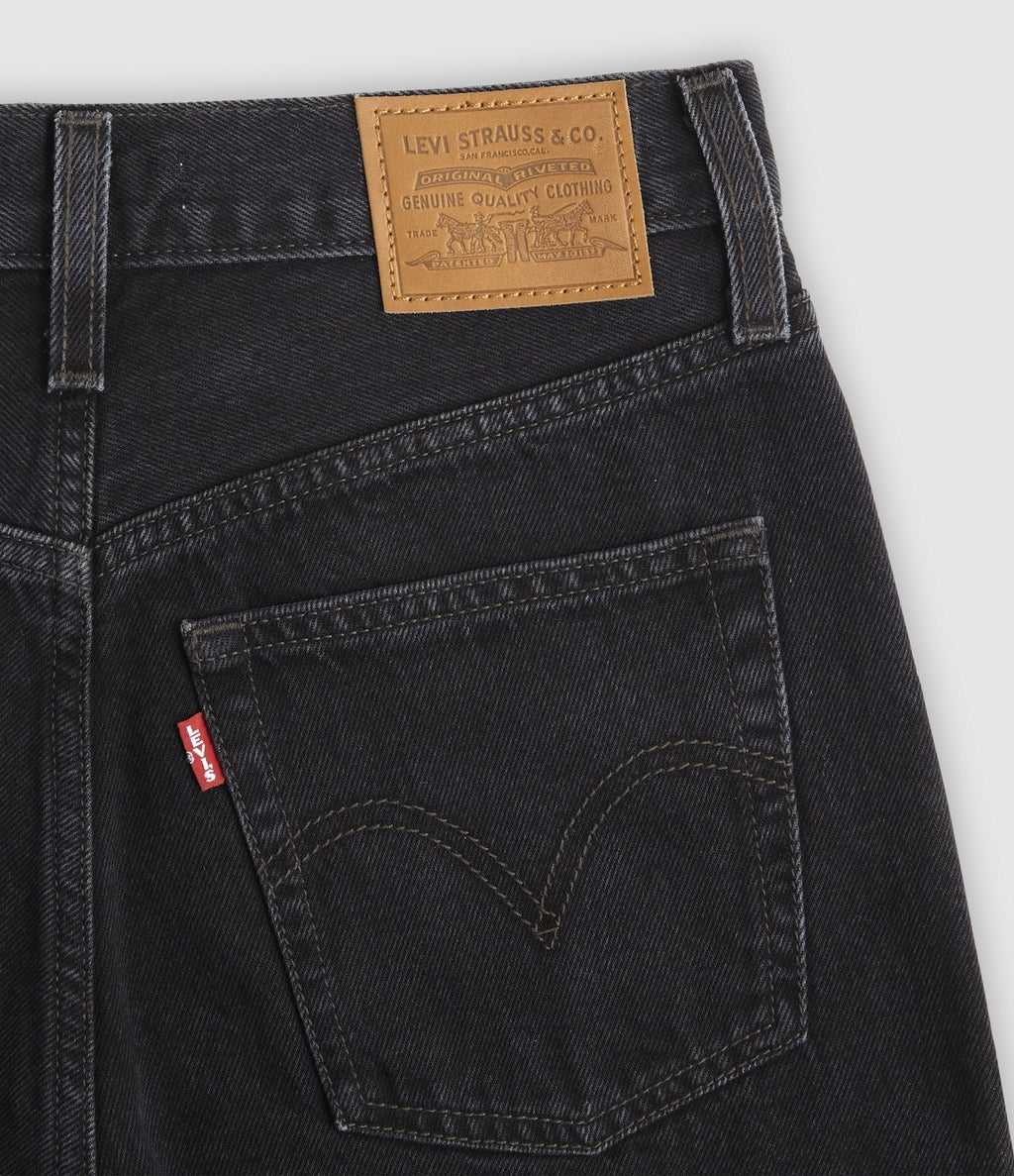 Levi's Ribcage Wide Leg Negro Lavado - vista 3
