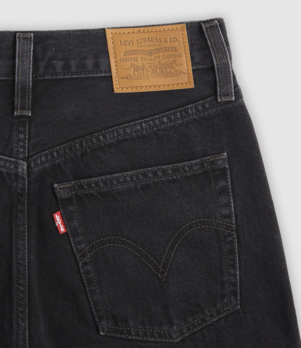 Levi's Ribcage Wide Leg Negro Lavado - vista 3