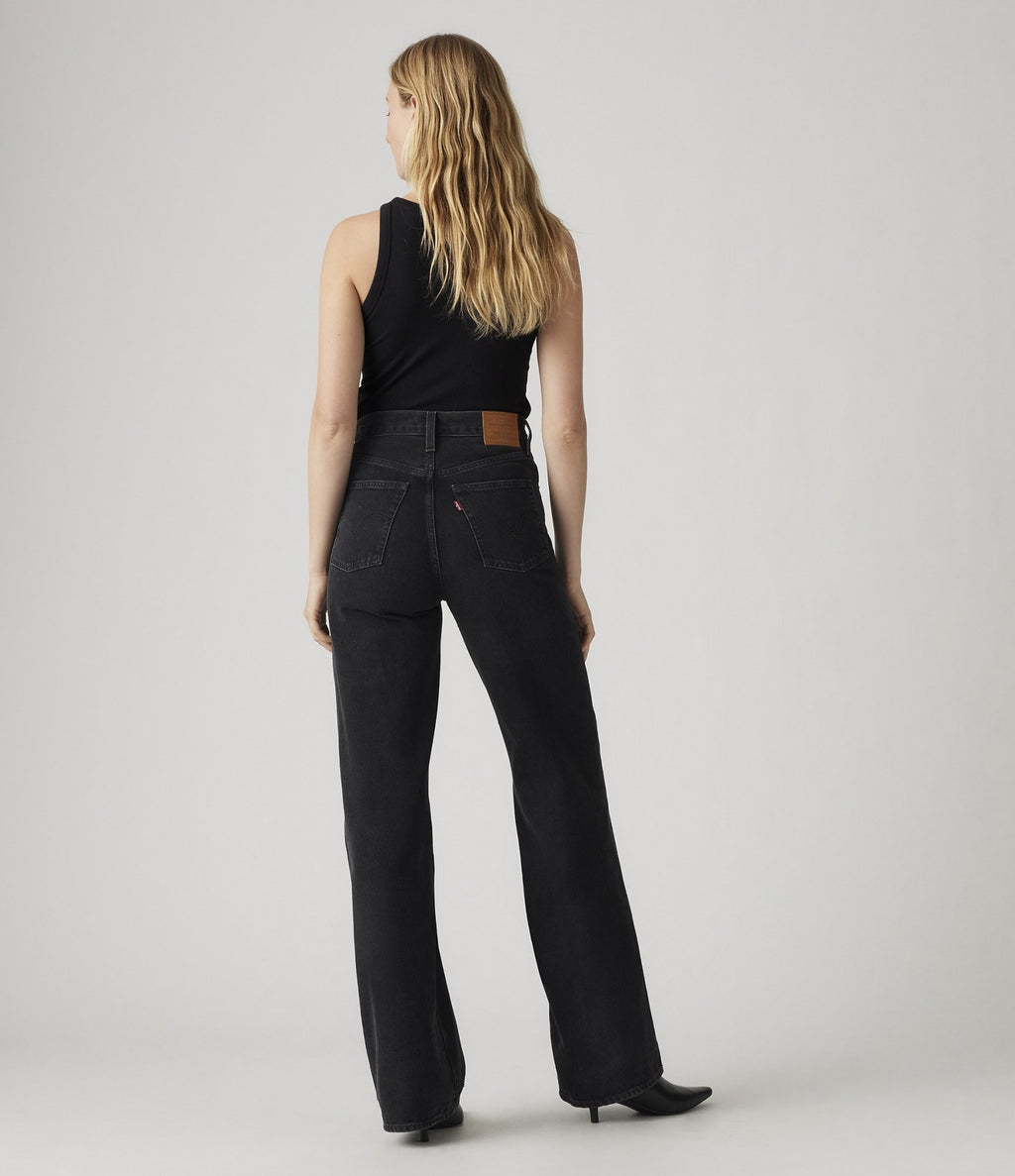 Levi's Ribcage Wide Leg Negro Lavado - vista 5