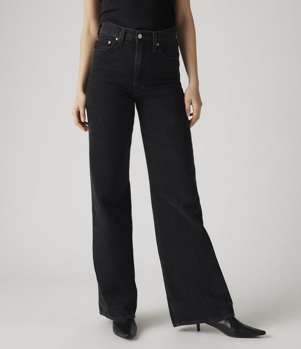 Levi's Ribcage Wide Leg Negro Lavado - vista 7
