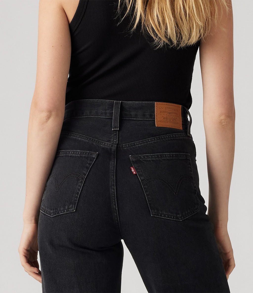 Levi's Ribcage Wide Leg Negro Lavado - vista 9