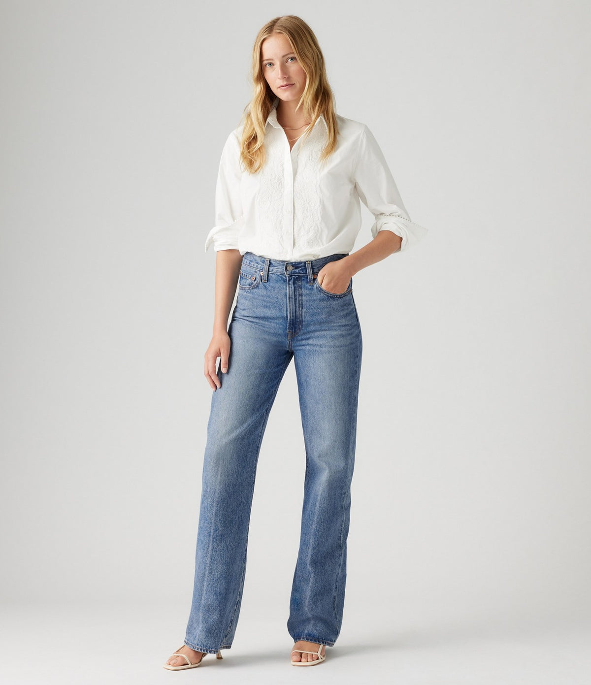 Levi's Ribcage Wide Leg Azul Medio - vista 1