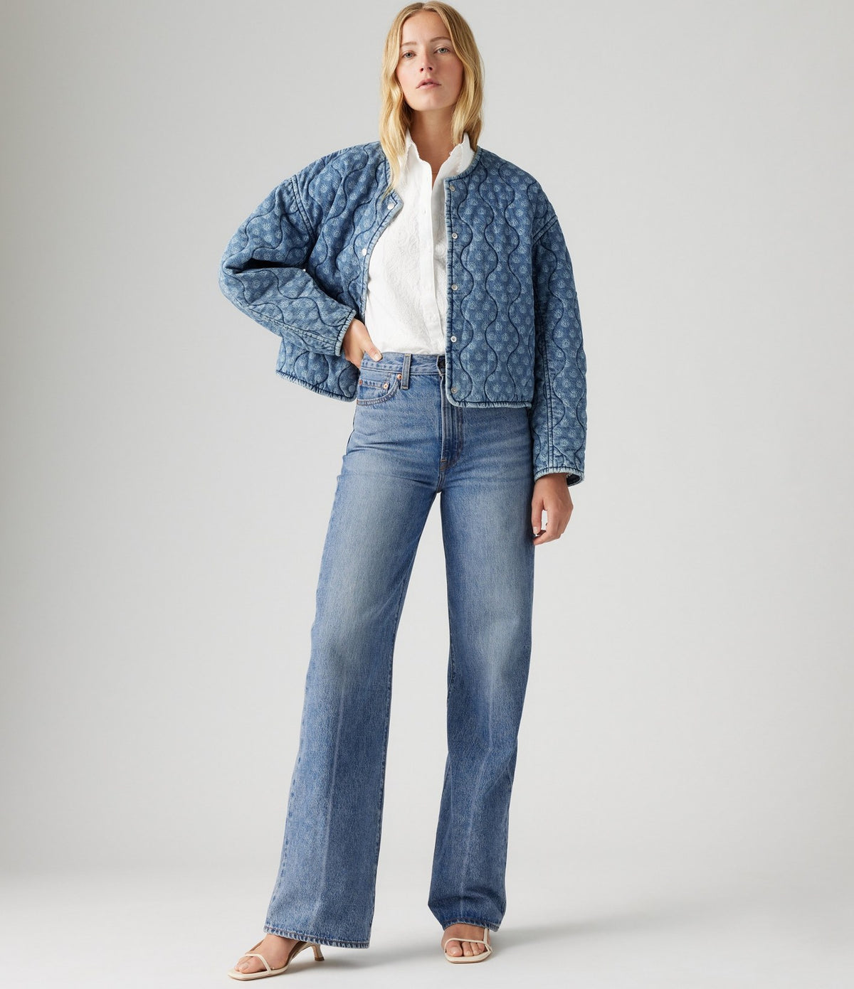 Levi's Ribcage Wide Leg Azul Medio - vista 2