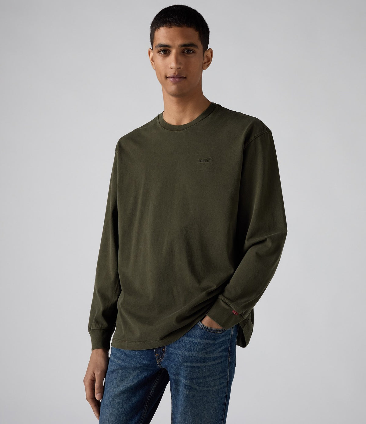 Levi's LS Authentic Tee Vert Olive