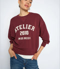 Mos Mosh Nima O-LS Sweatshirt Burdeos