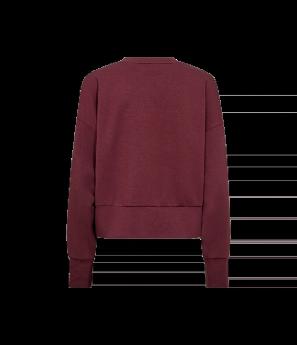 Mos Mosh Nima O-LS Sweatshirt Burdeos