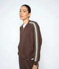Mos Mosh Ardie LS Zip Sweatcardigan Marrón Chocolate